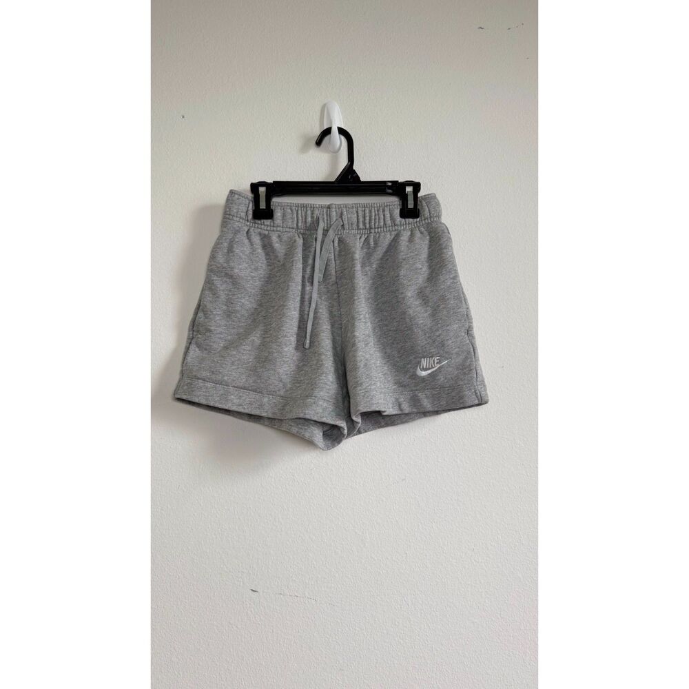 Nike Women’s XS Gray Fleece Sweat Shorts Drawstring Embroidered Swoosh Logo